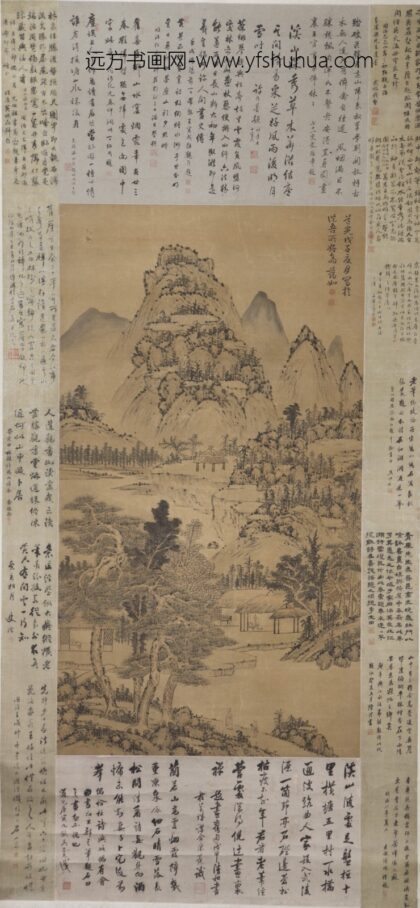 39 清梁蔼如夏日山居轴.jpg