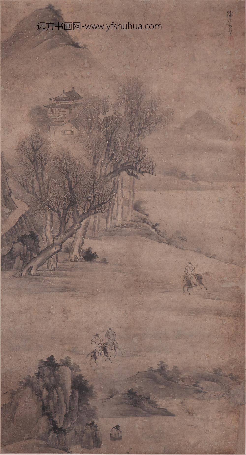 _清黄璧春郊试马图