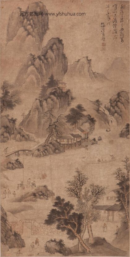 88 清黄璧清溪摆渡图轴.jpg