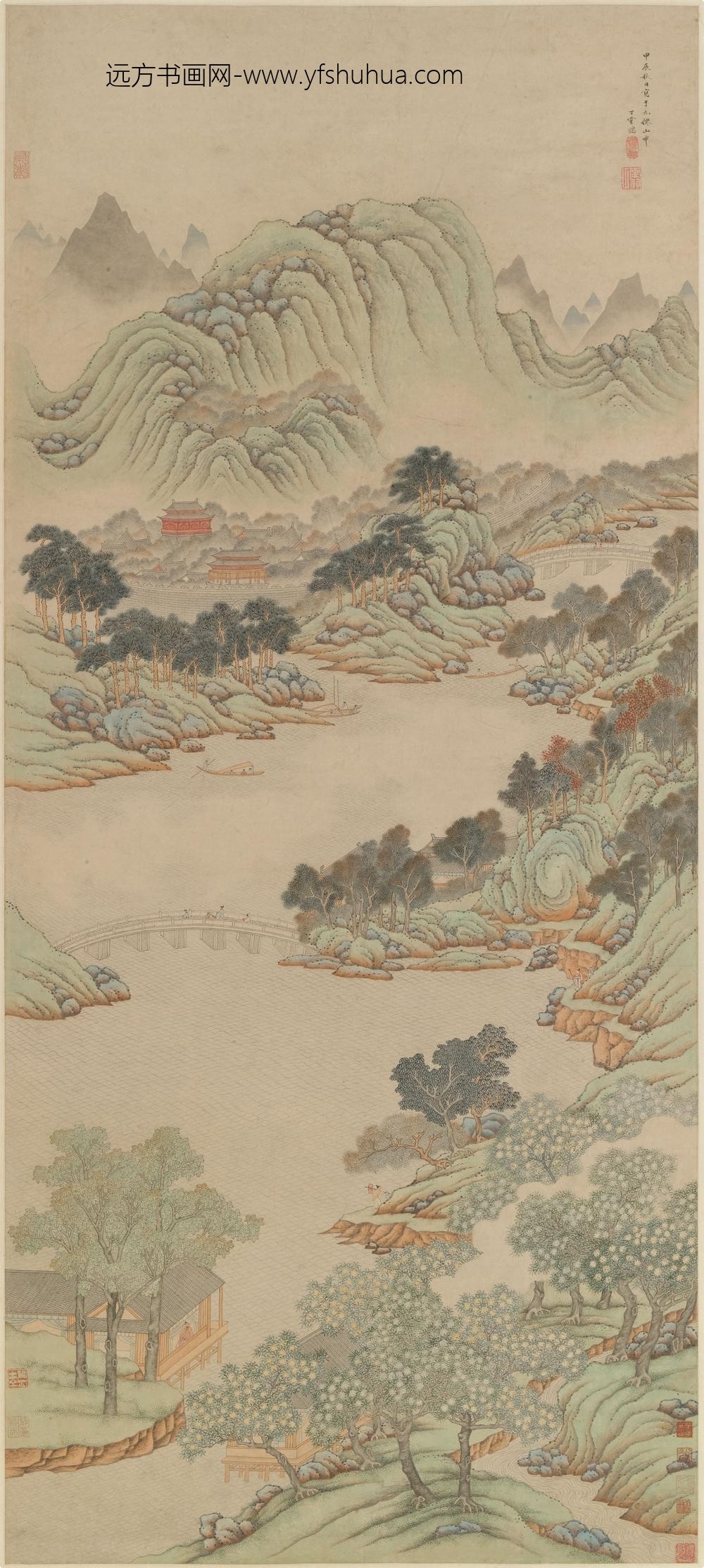 丁云鹏_桔柚梧桐图轴