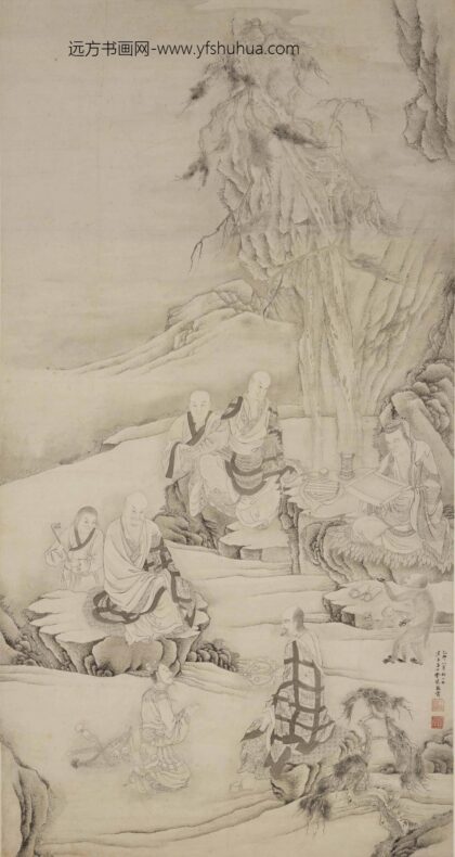 丁云鹏 罗汉图轴.jpg