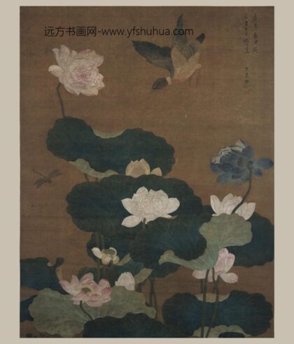 丁克揆 莲花图轴.jpg