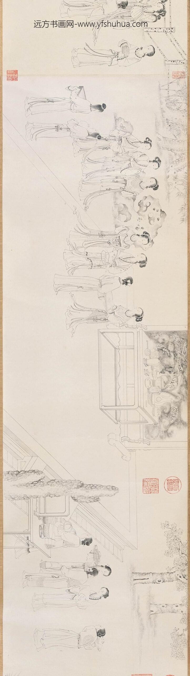 丁观鹏_乞巧图卷_