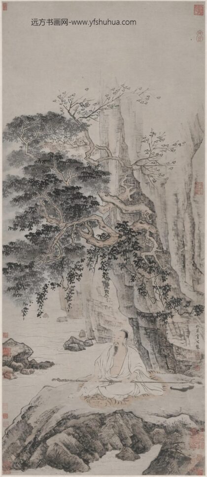 仇英 山下趺坐图轴.jpg