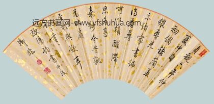 仇英 秋山行猎图扇 1.jpg