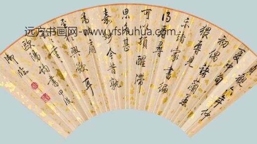 仇英 秋山行猎图扇 1.jpg