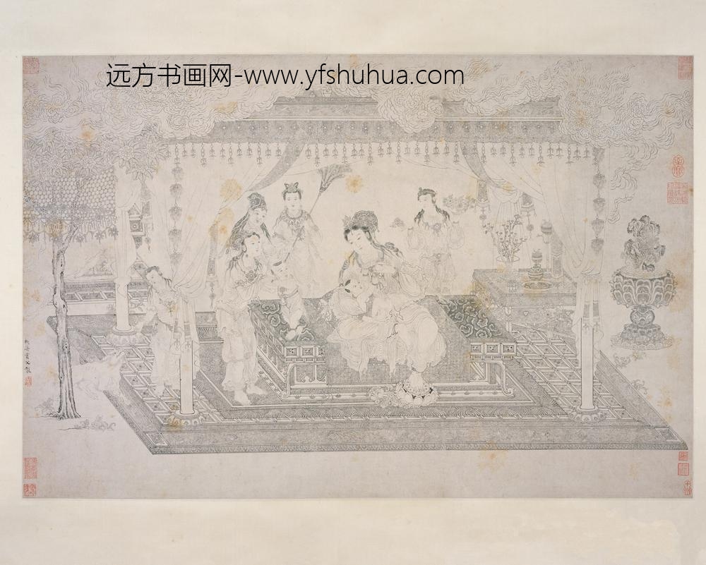 仇英_送子观音图轴