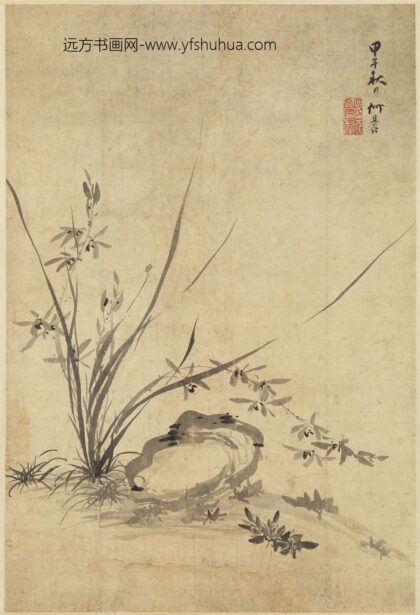 何其仁 墨兰图轴.jpg