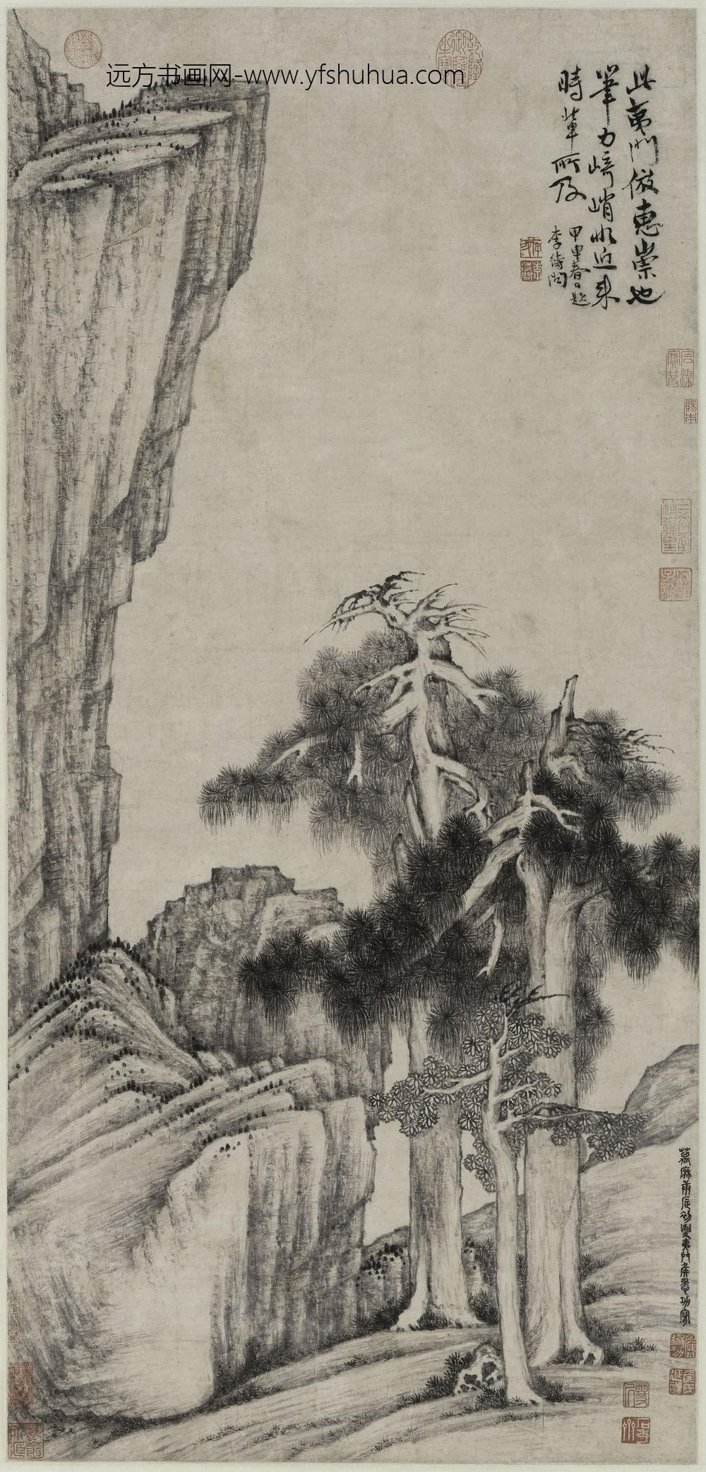 侯懋功_仿惠崇山水轴