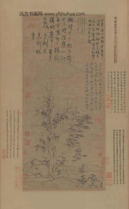 倪瓒 竹石霜柯图轴.jpg