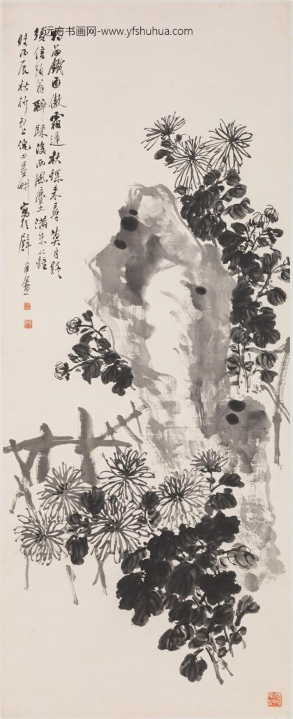 倪田 东篱傲霜图轴.jpg