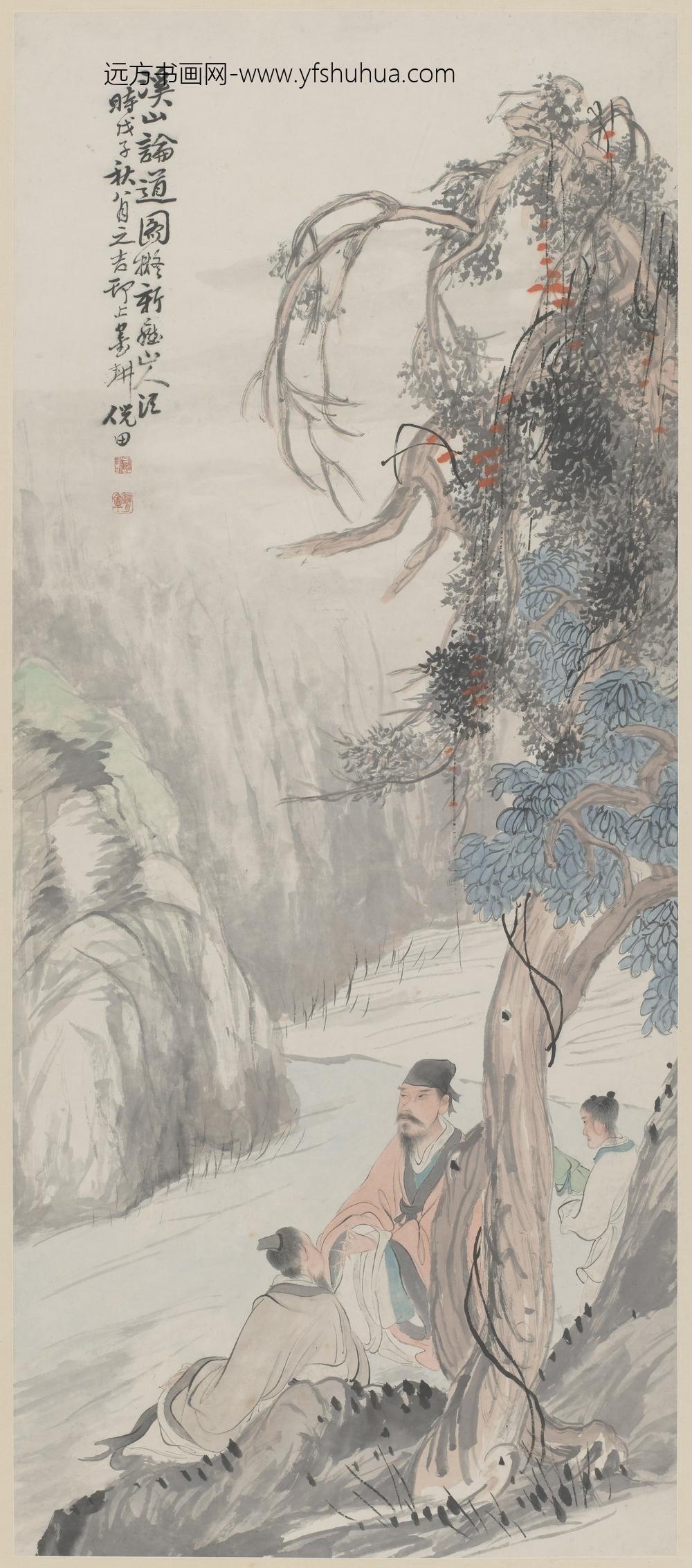 倪田_溪山论道图