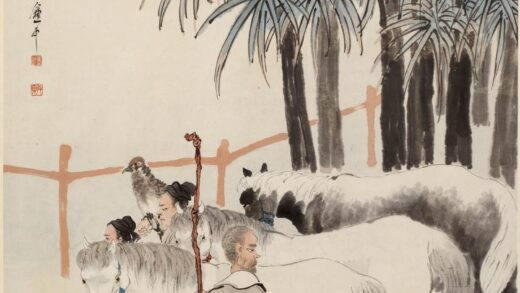 倪田 牧马图轴.jpg