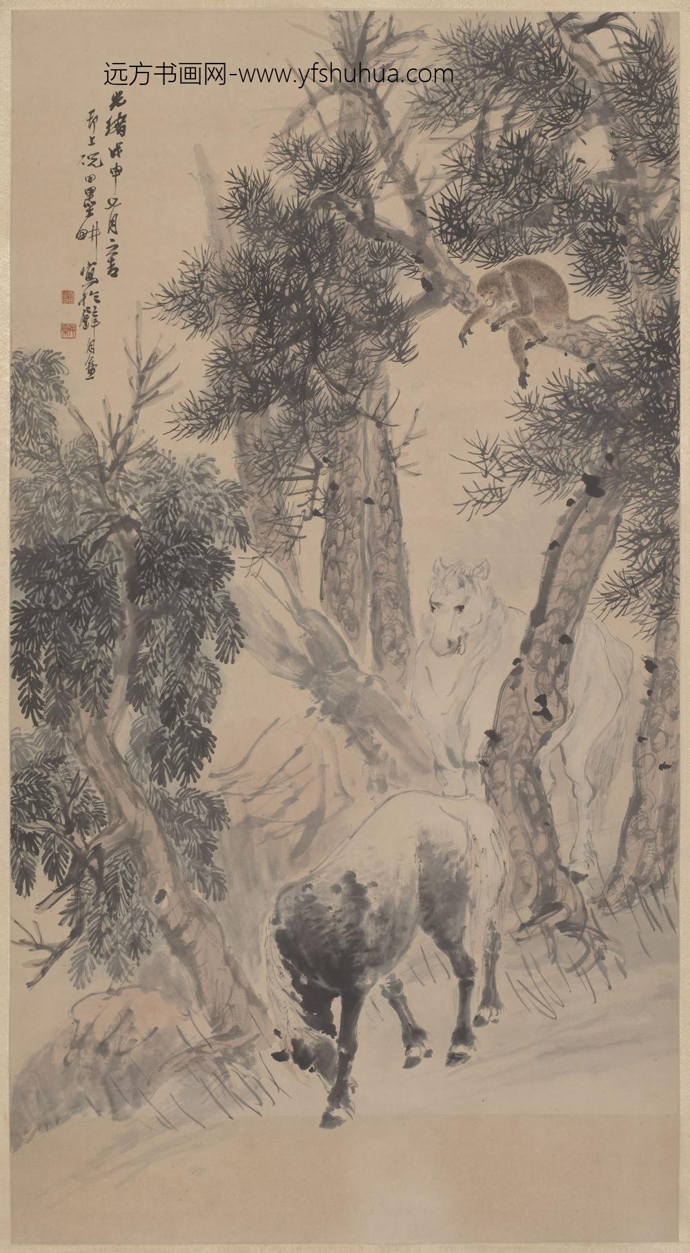 倪田_马上封侯轴