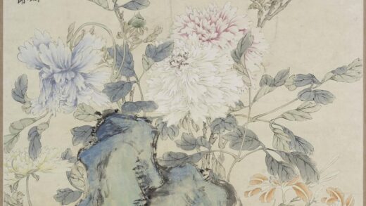 倪田 黄山寿牡丹图轴.jpg