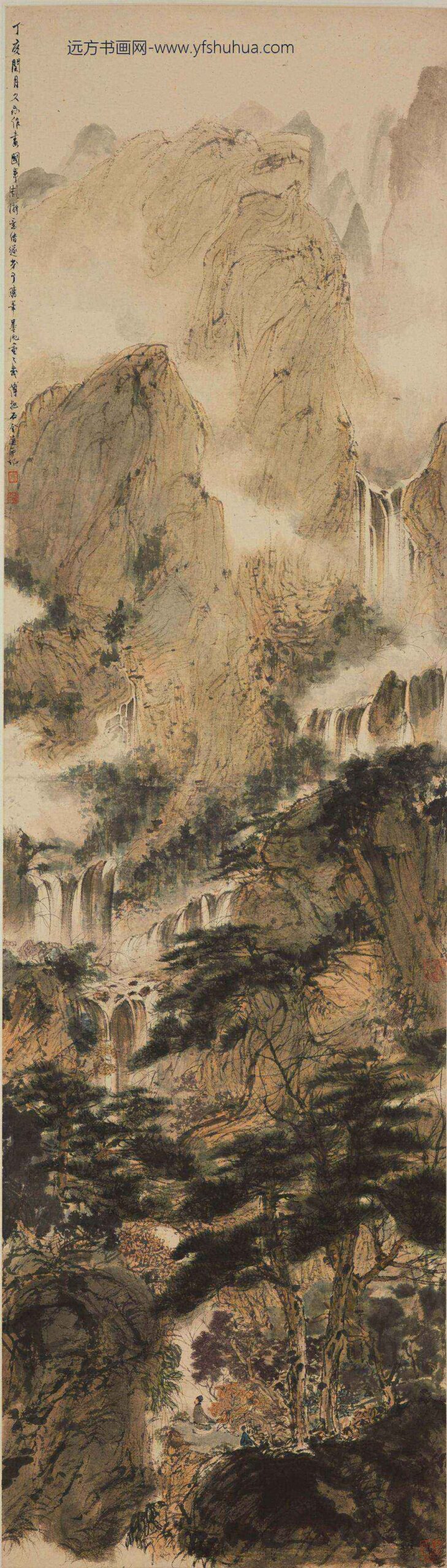 傅抱石_庐山谣诗意图轴