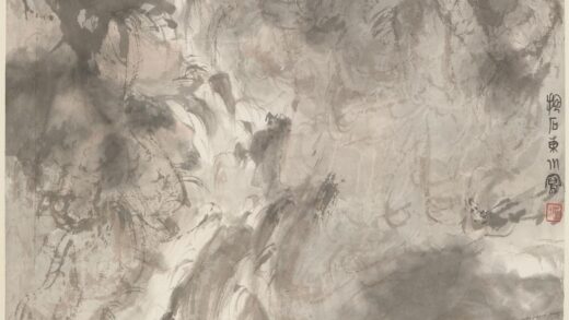 傅抱石 溪桥清话图轴.jpg