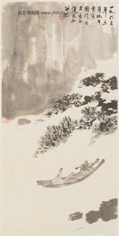 傅抱石 赤壁夜游图轴.jpg