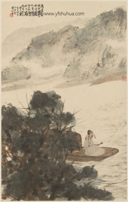 傅抱石 高士游江图轴.jpg