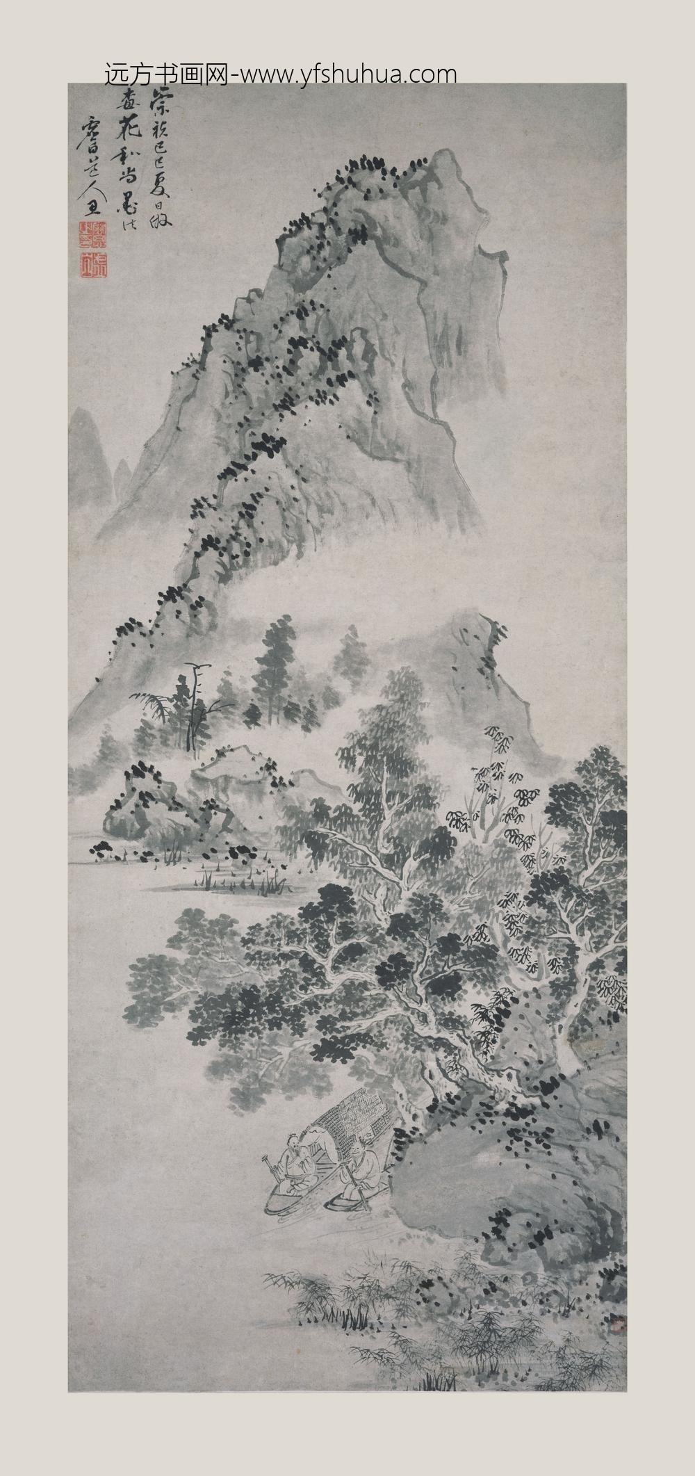 关思_墨笔山水轴