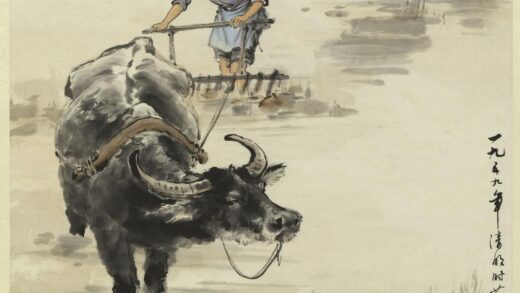 刘旦宅 戈湘岚春耕图轴.jpg