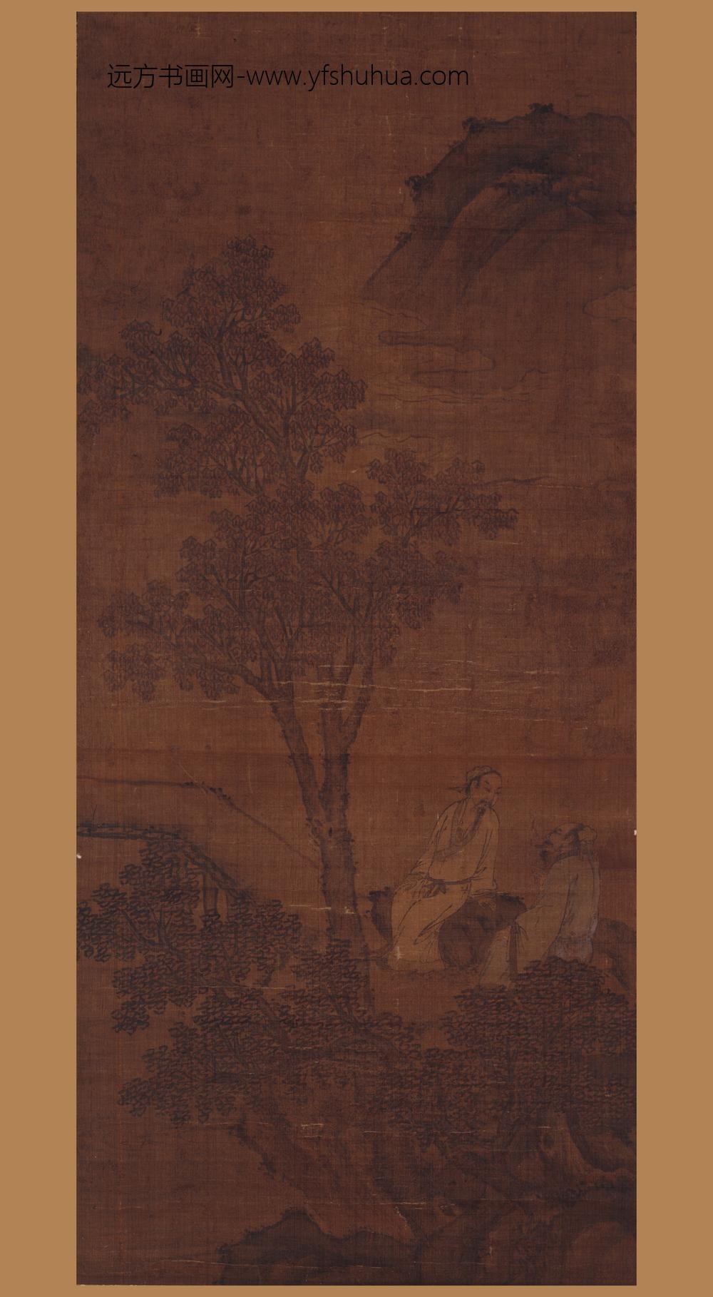 刘朴_秋林话旧图轴