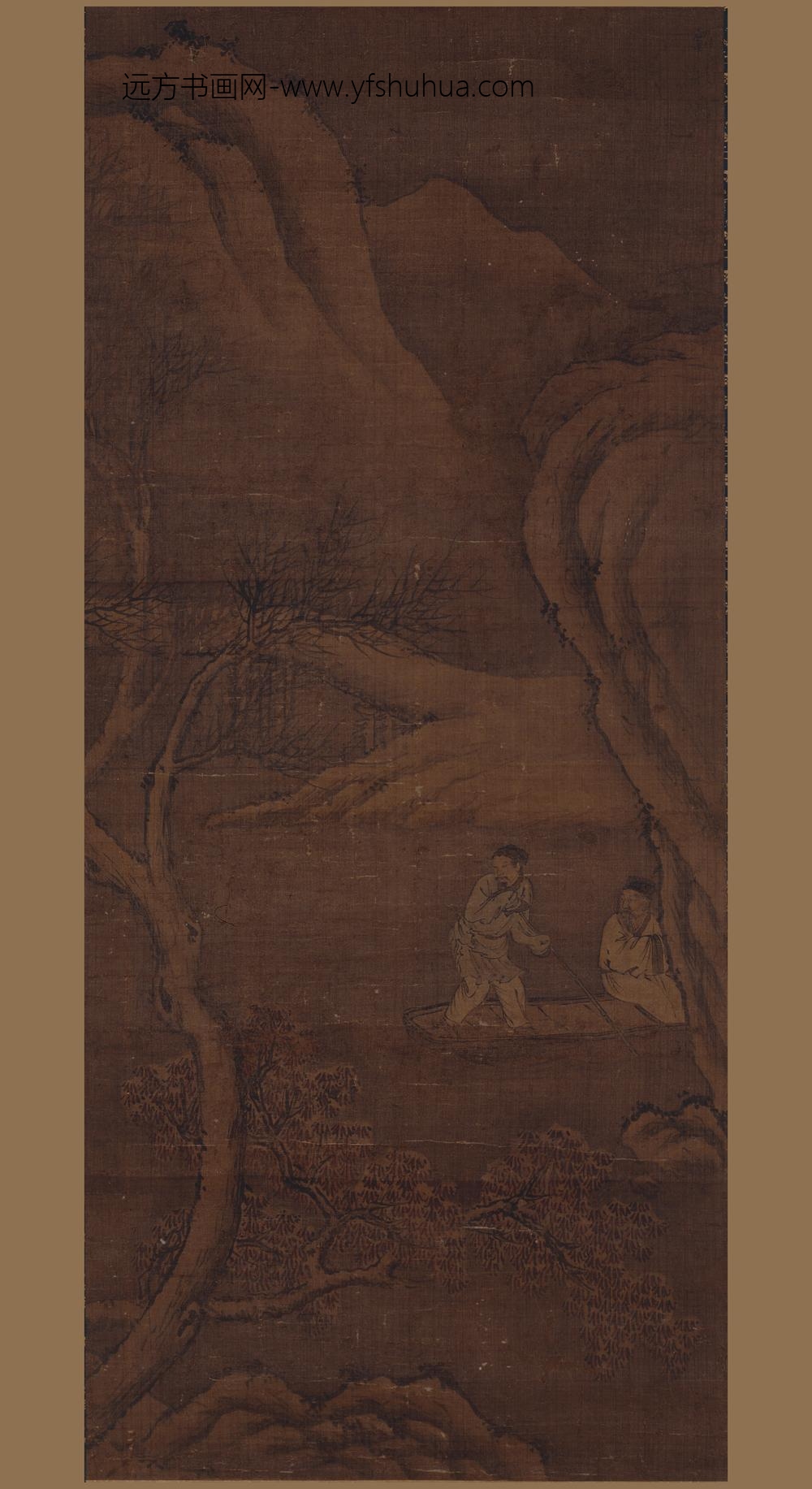 刘朴_秋江归棹图轴