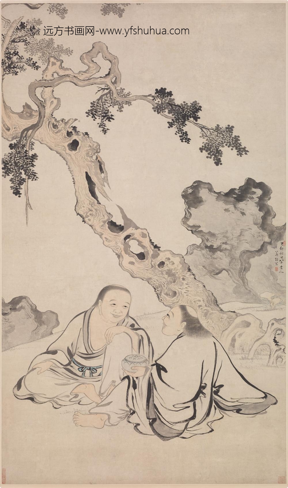 华冠_寒山拾的图轴