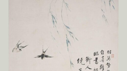 华喦（华岩 新燕穿柳图轴.jpg