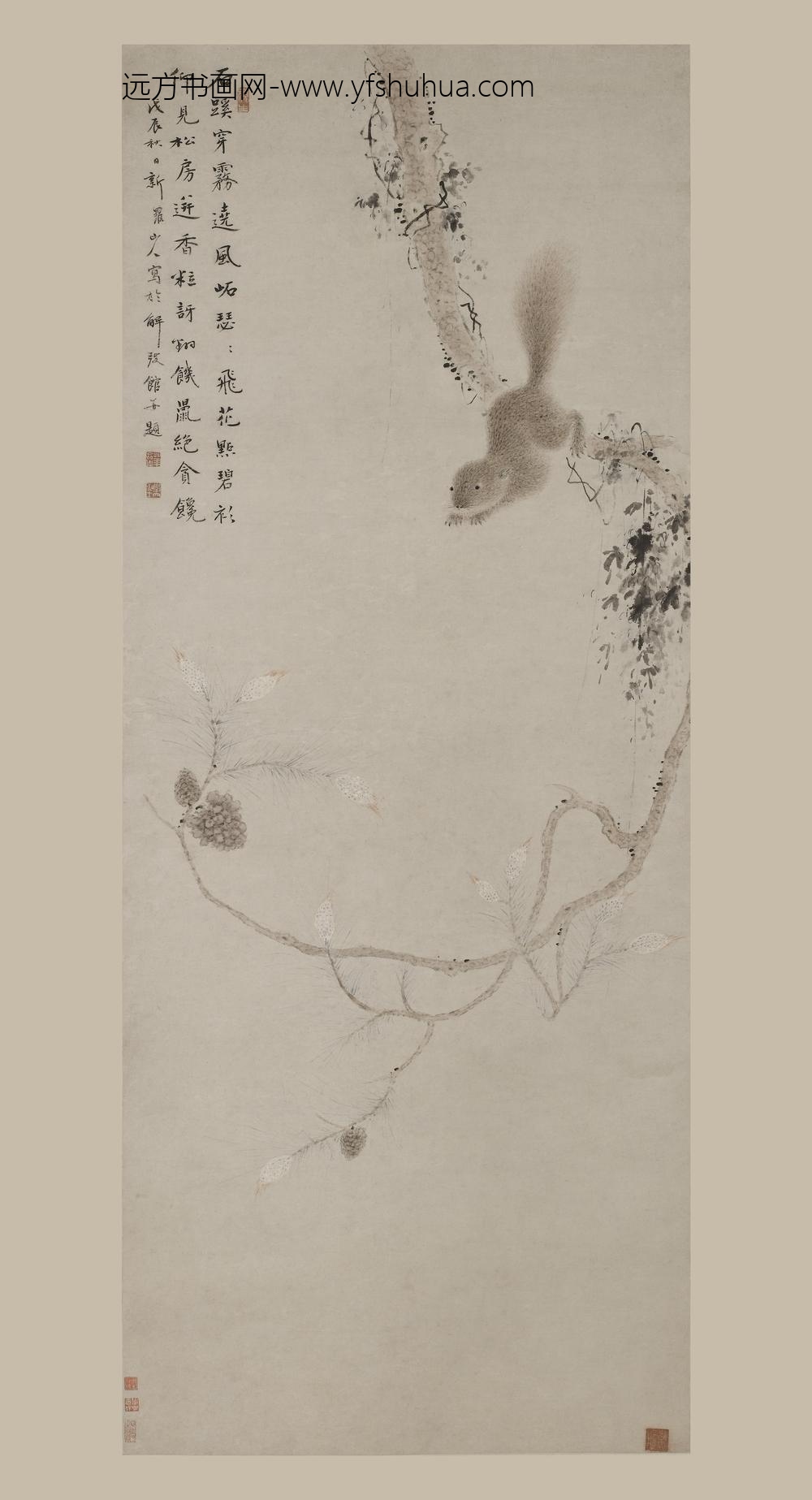 华喦（华岩)_松房饥鼠图轴