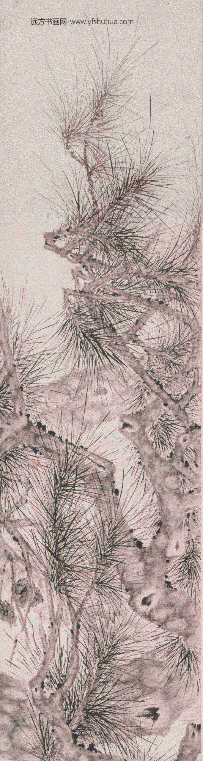 华喦（华岩)_松石清荫图卷_