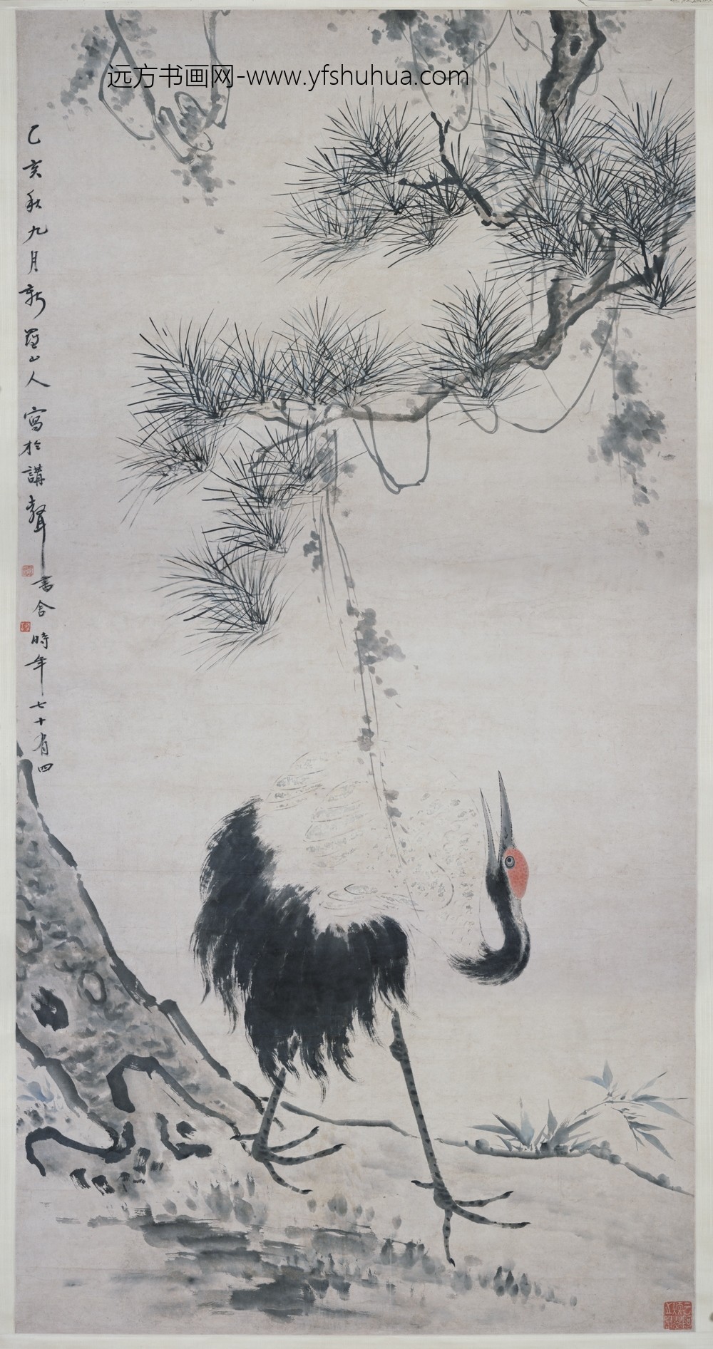 华喦（华岩)_松鹤图轴-