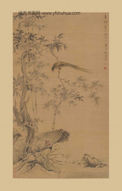 华喦（华岩 桂树山雉图轴.jpg