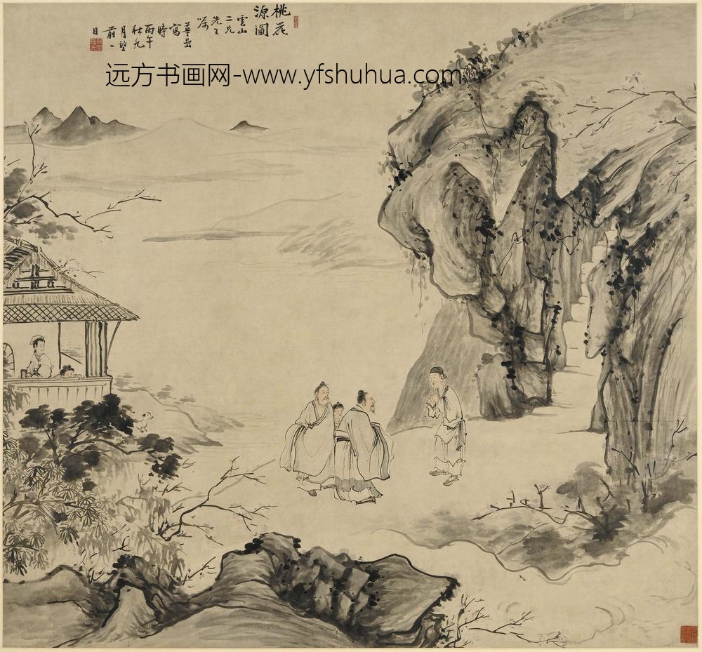 华喦（华岩)_桃花源图轴