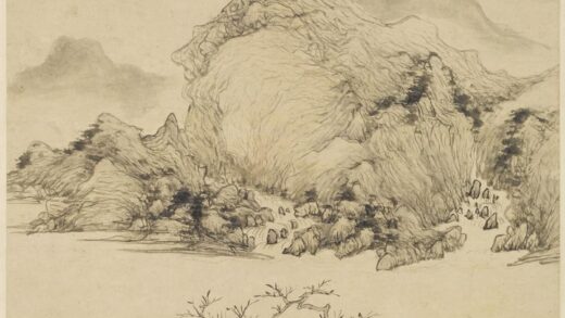 华喦（华岩 梅花草亭图轴.jpg