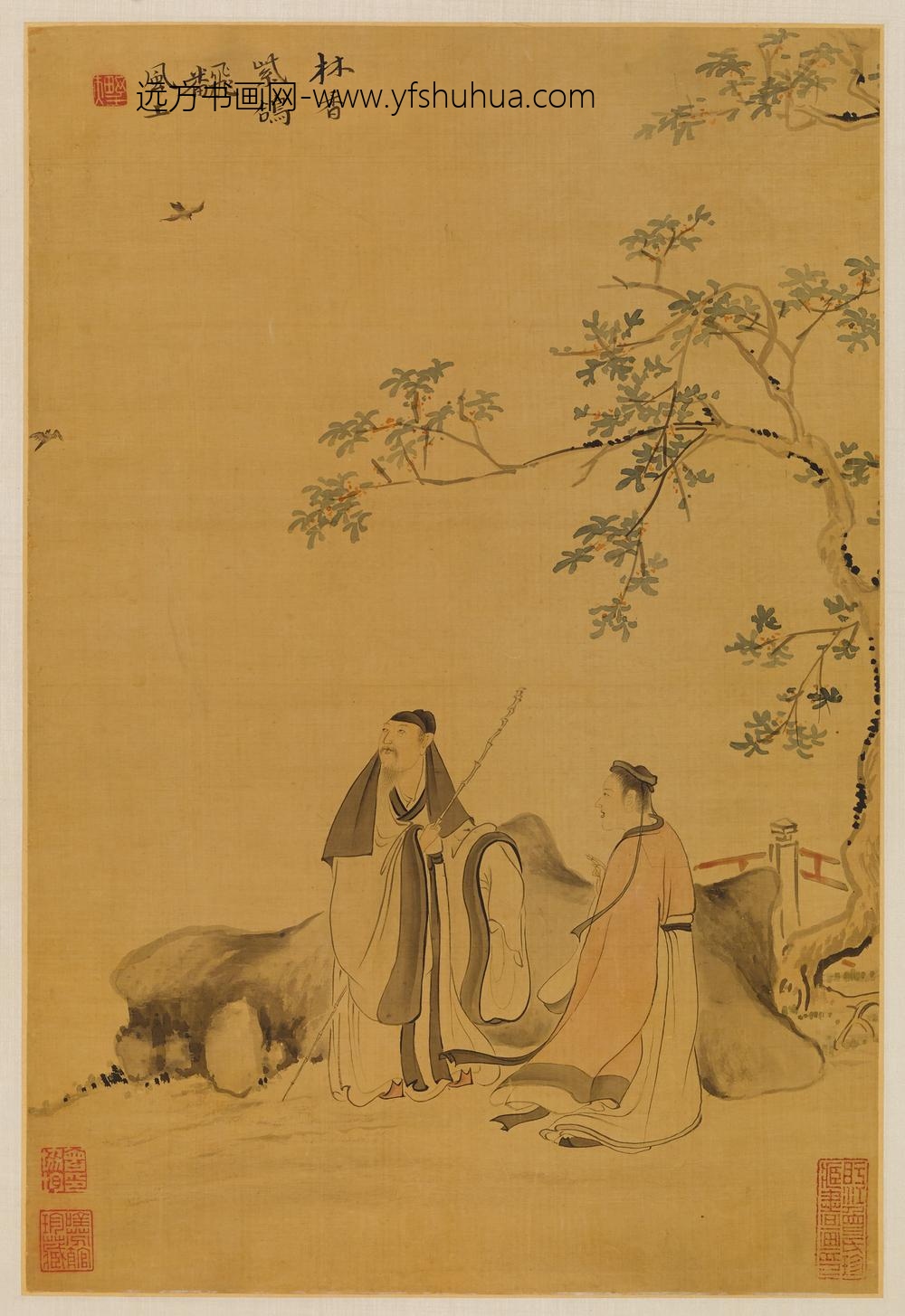 华喦（华岩)_看鸽图轴