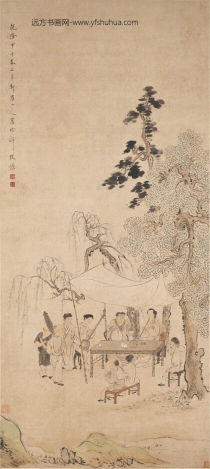 华喦（华岩 瞽人说书图轴.jpg