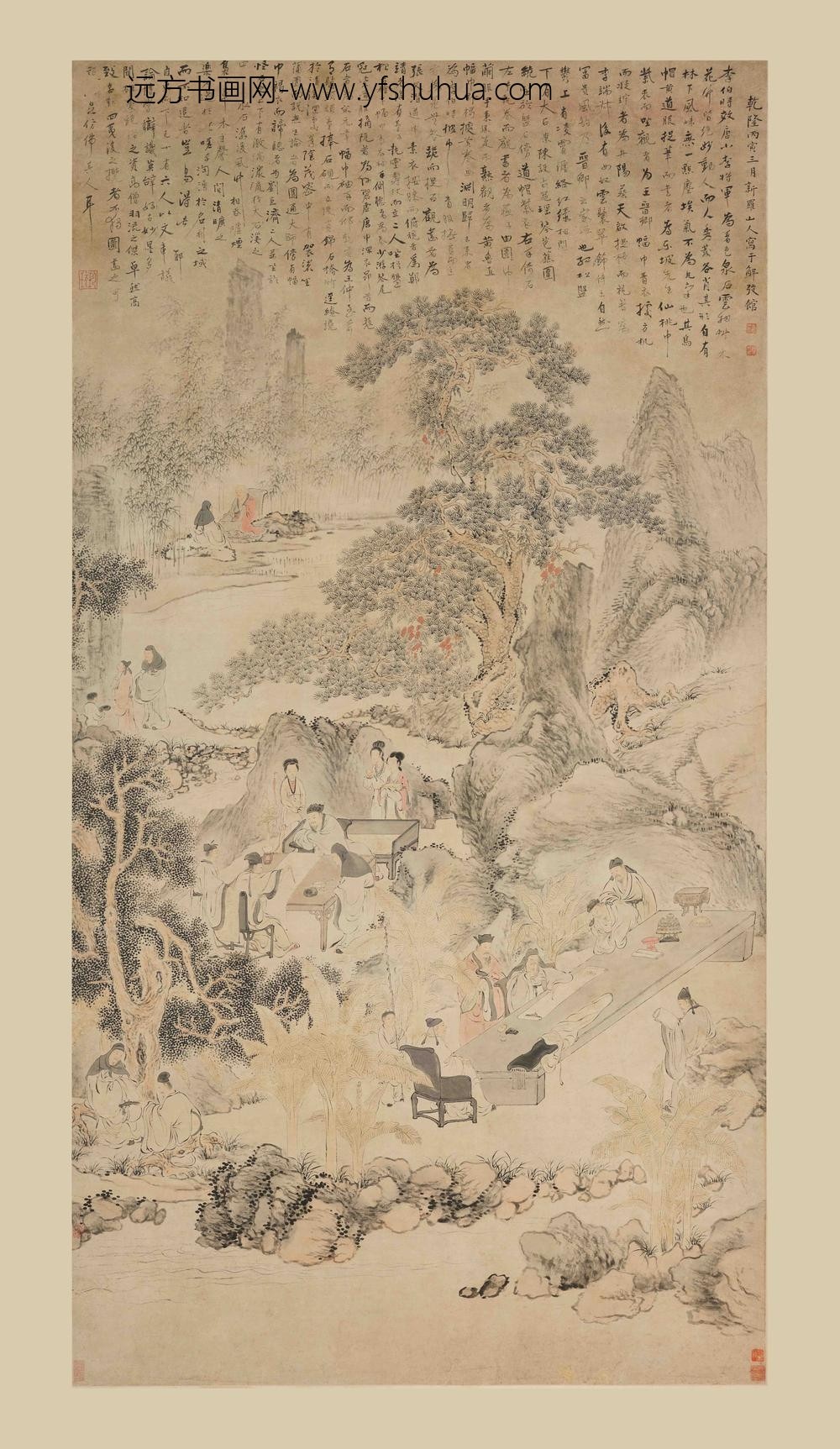 华喦（华岩)_西园雅集图轴-