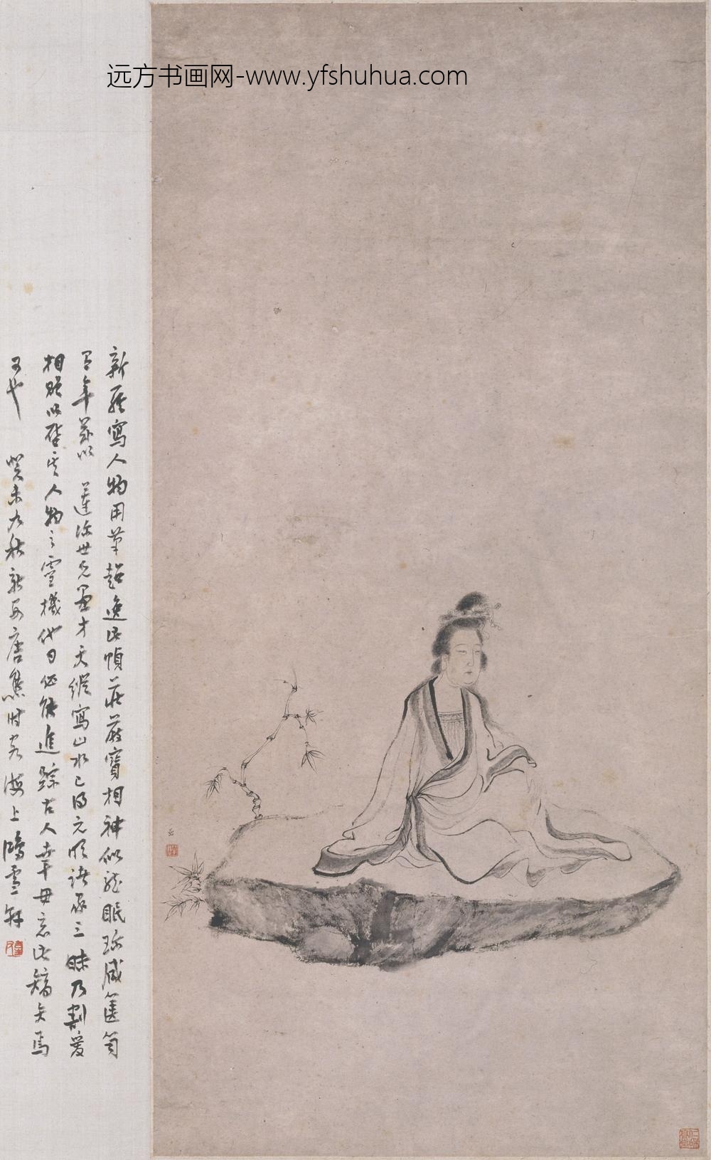 华喦（华岩)_观音像图轴