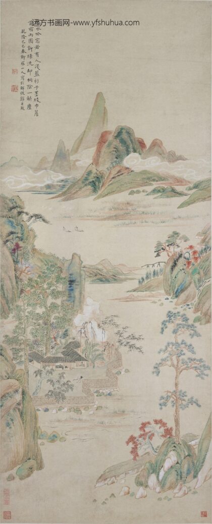 华喦（华岩 金碧山水图轴.jpg