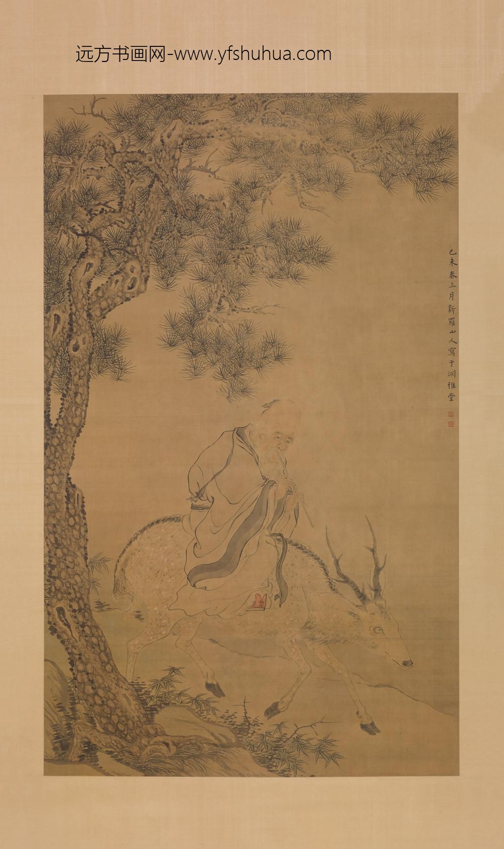 华喦（华岩)_骑鹿图轴