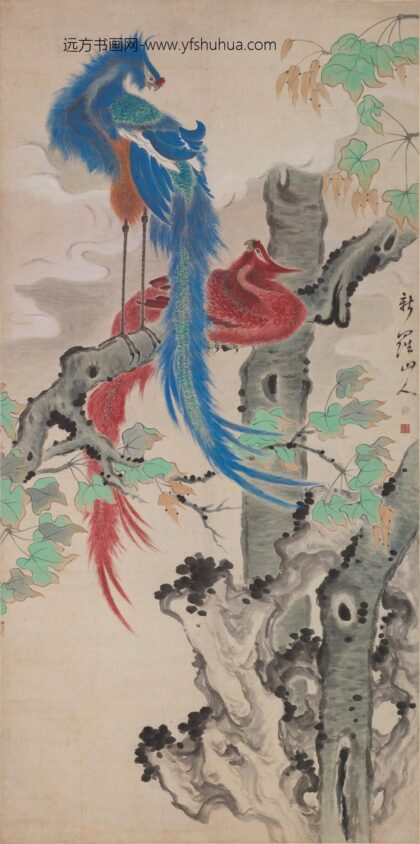 华喦（华岩 鸾凤和鸣图轴.jpg