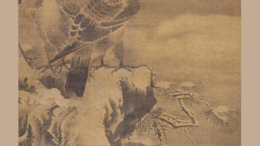 卢朝阳 双鹫图轴.jpg