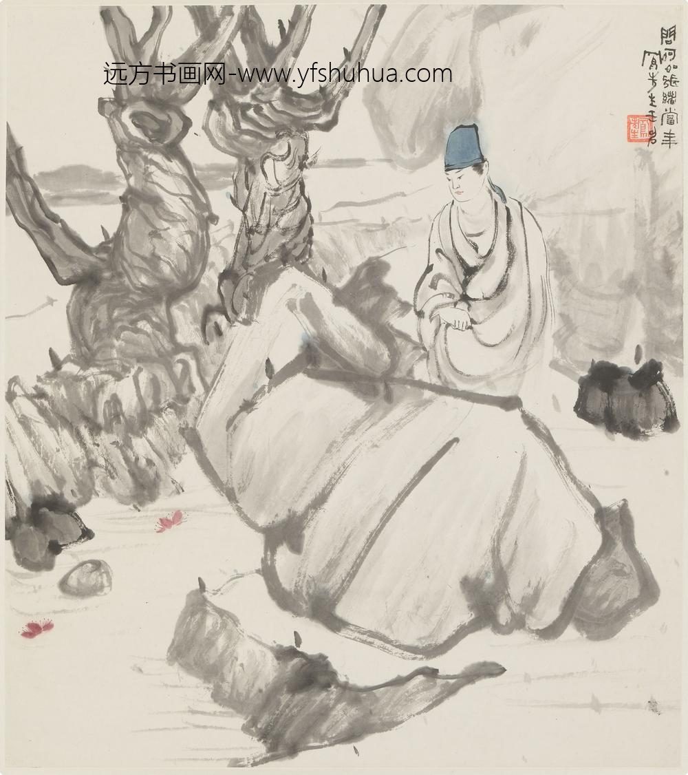 吕凤子_人物图轴