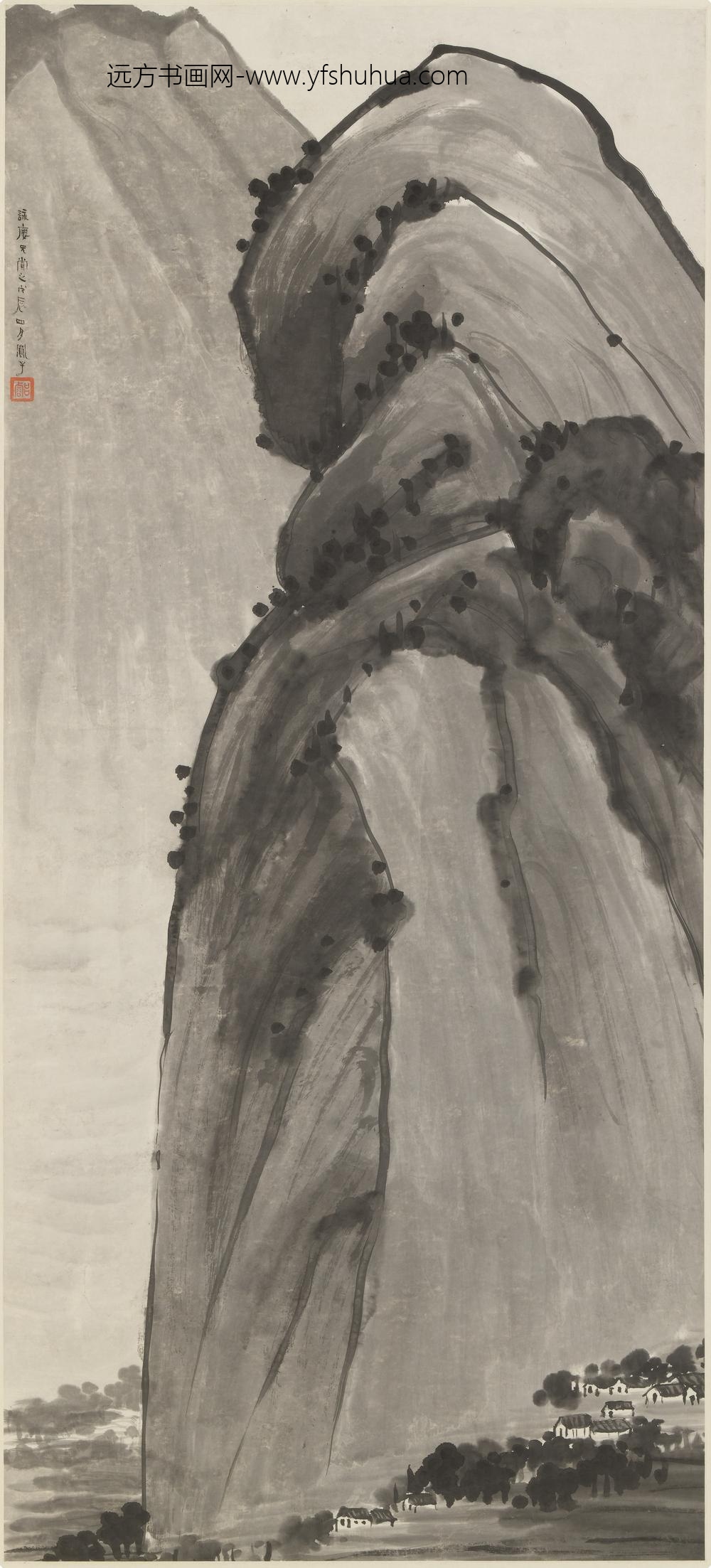 吕凤子_山水图轴