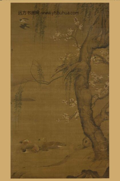 吕纪 柳燕鸳鸯图轴.jpg
