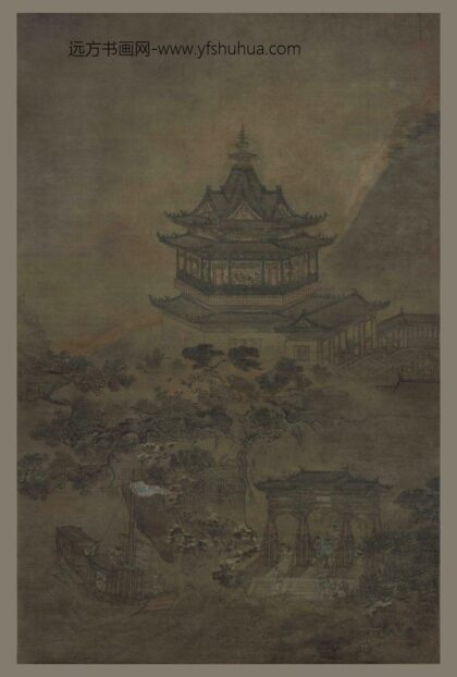 安正文 岳阳楼图轴.jpg