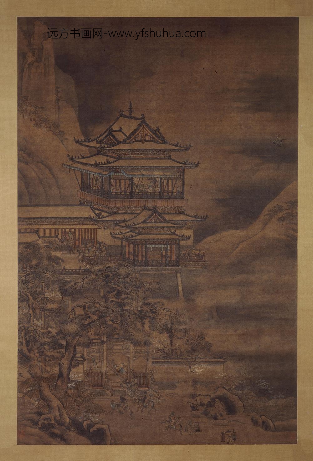 安正文_黄鹤楼图轴