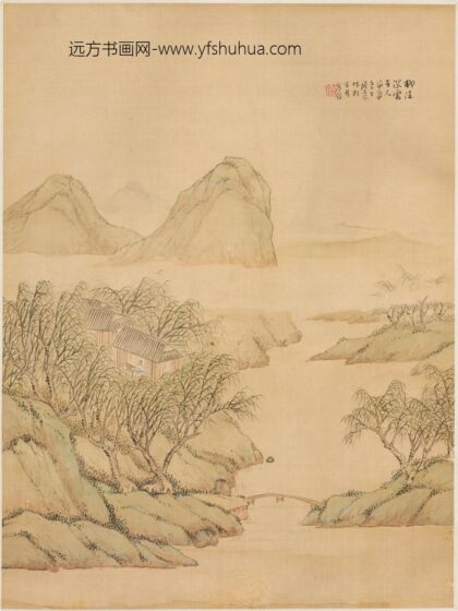 居廉 柳堤深处有人家图轴.jpg