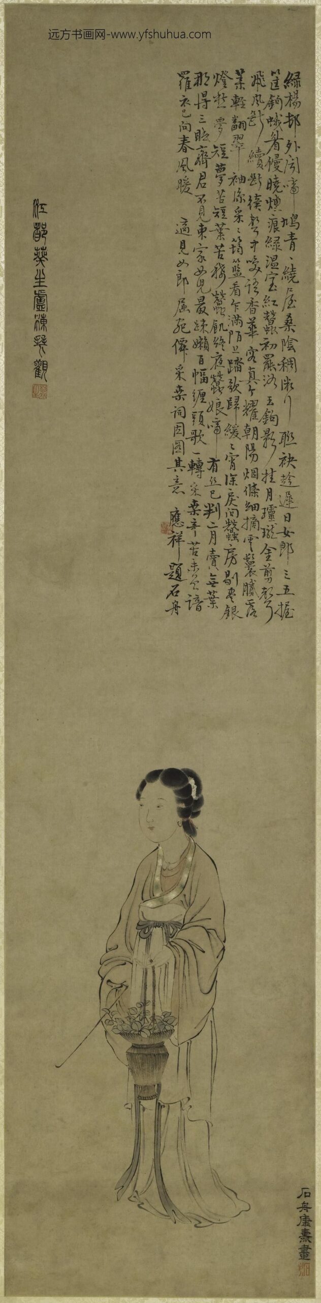 康涛（康焘）_采桑图轴